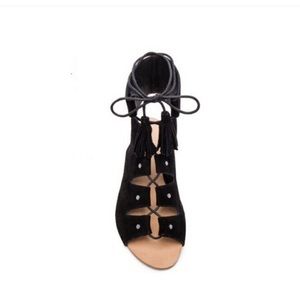 RAYE Black Gladiator Sandals